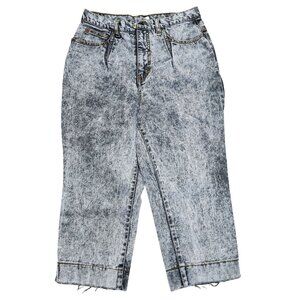 Vintage 80s 90s NO! Crop Mom Jeans Womenss 11/12 High Rise Acid Wash Denim